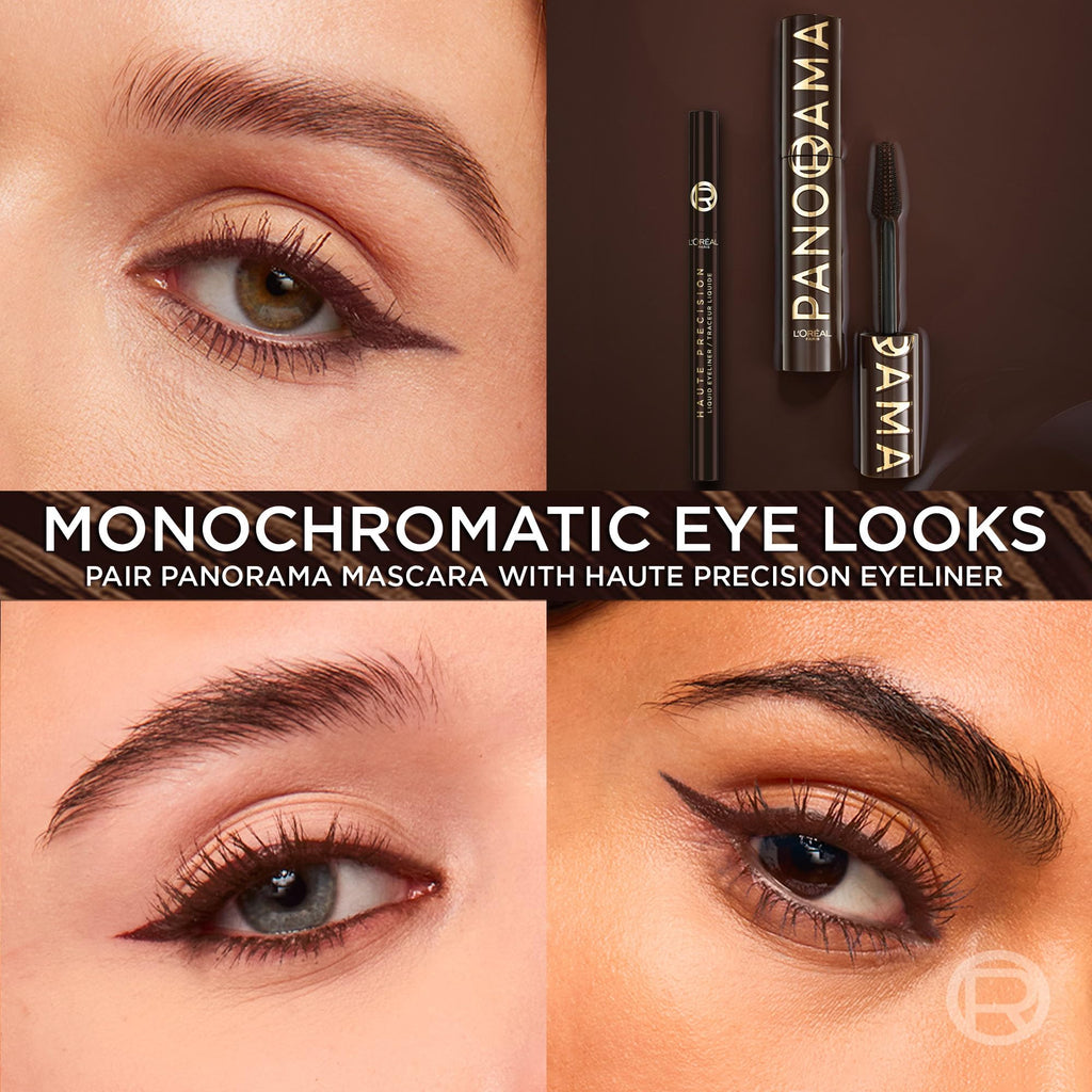 L'Oréal Paris Voluminous Panorama Chromatic Mascara – Brown Leather, 24h Wear