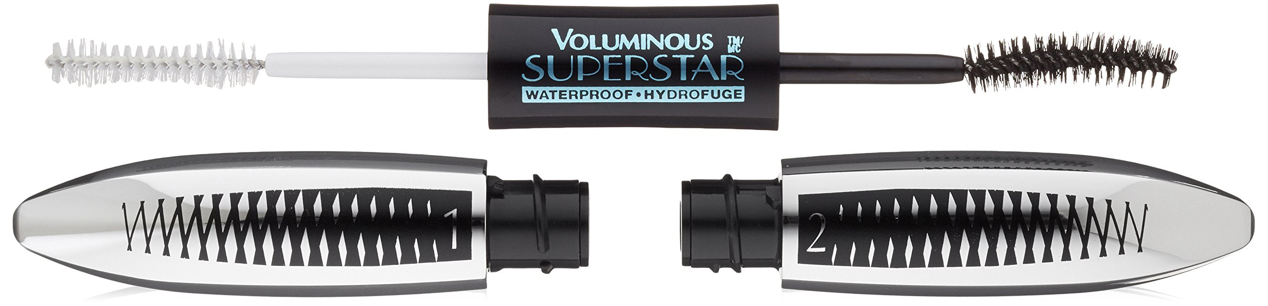 Voluminous Superstar Mascara, Waterproof by L’Oréal Paris – Blackest Black, 0.41 Fl Oz, 1 Count