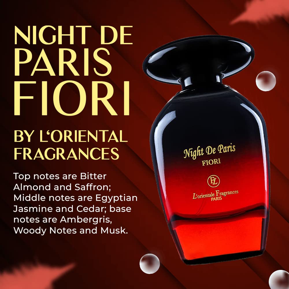 L'ORIENTAL Night De Paris Fiori EDP – 3.4 oz | Unisex Amber-Floral