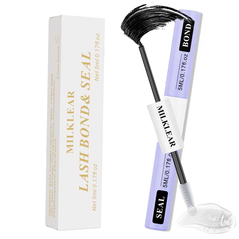 LORPURRI Lash Bond and Seal – 2-in-1 Lash Glue for DIY Extensions, 48H Waterproof Hold