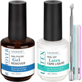 LOUINSTIC Gel Nail Polish Remover & Liquid Latex Kit – Fast 2–5 Minute Removal, Low Irritation, No Foil