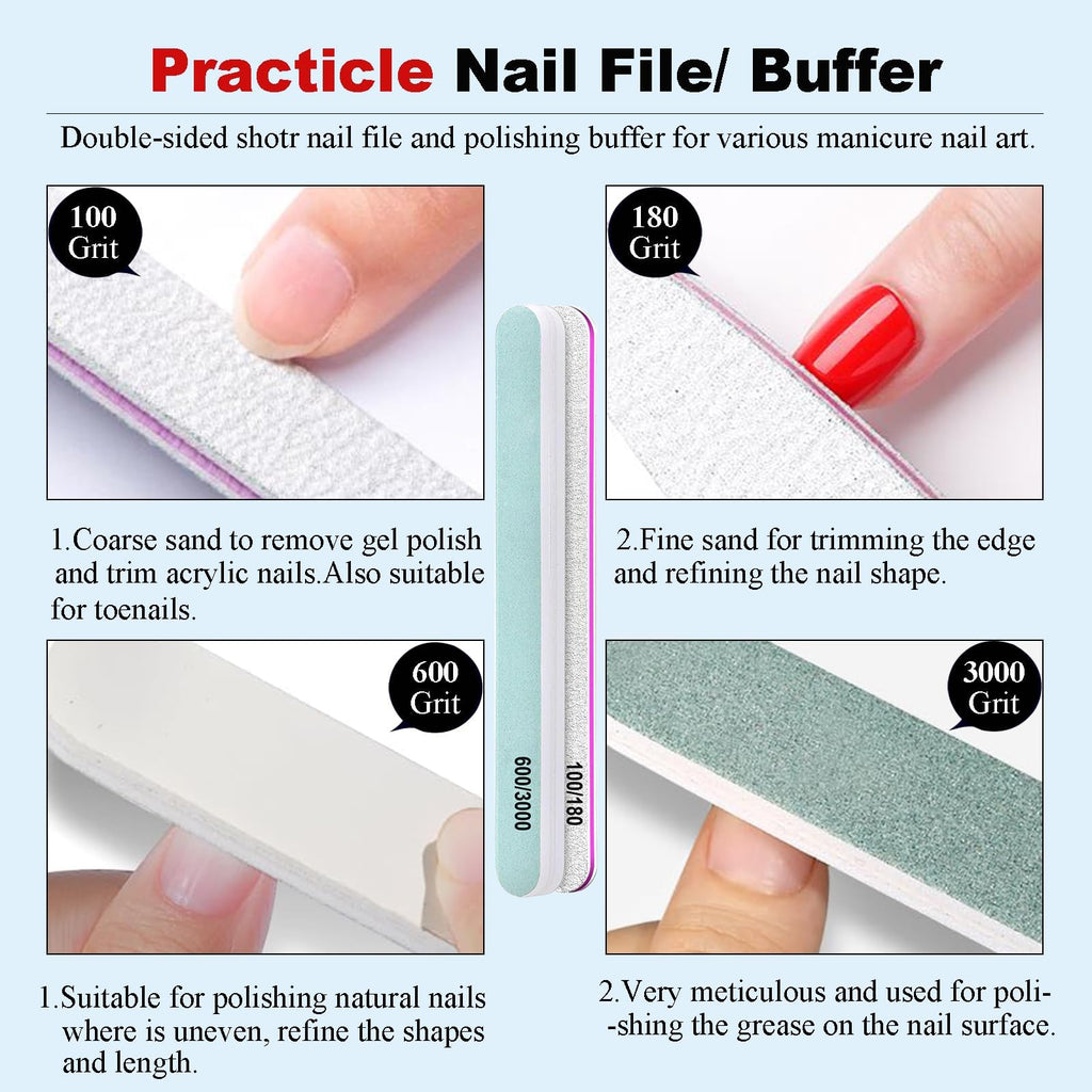LOUINSTIC Gel Nail Polish Remover Kit – 2x15ml, Cuticle Pusher & Nail File