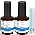 LOUINSTIC 2×15 ml Easy & Quick Gel Nail Remover Kit – Acetone-Free, No Soak, 2–5 Minute Removal