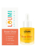 LOUMI Skincare RoseGlow Face Oil – Lightweight Hydration for Radiant Skin (20ml) | Rosehip & Jojoba, Vegan & Cruelty-Free