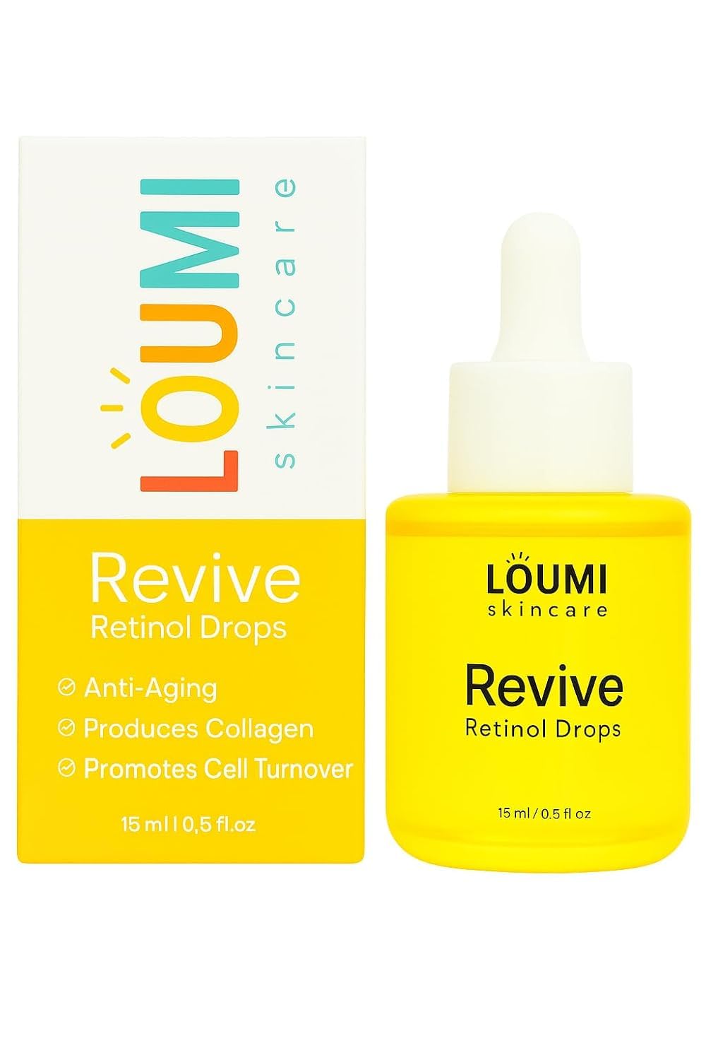 LOUMI Skincare Rested & Revived Bundle — Nighttime Retinol Serum + Hydrating Eye Cream