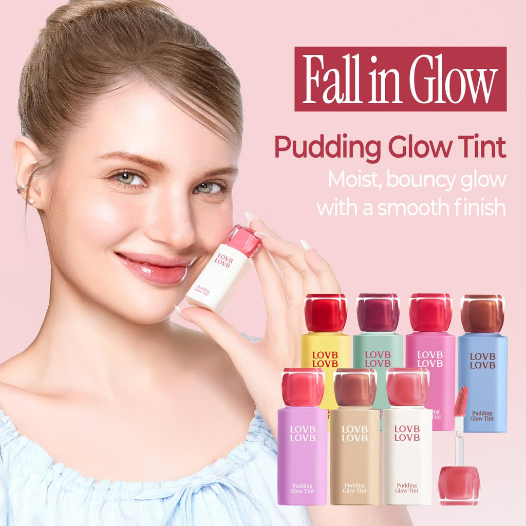 LOVB LOVB Pudding Glow Lip Tint | Long-Lasting Gloss-to-Stain in Candy Berry – Lightweight, Transfer-Proof Color