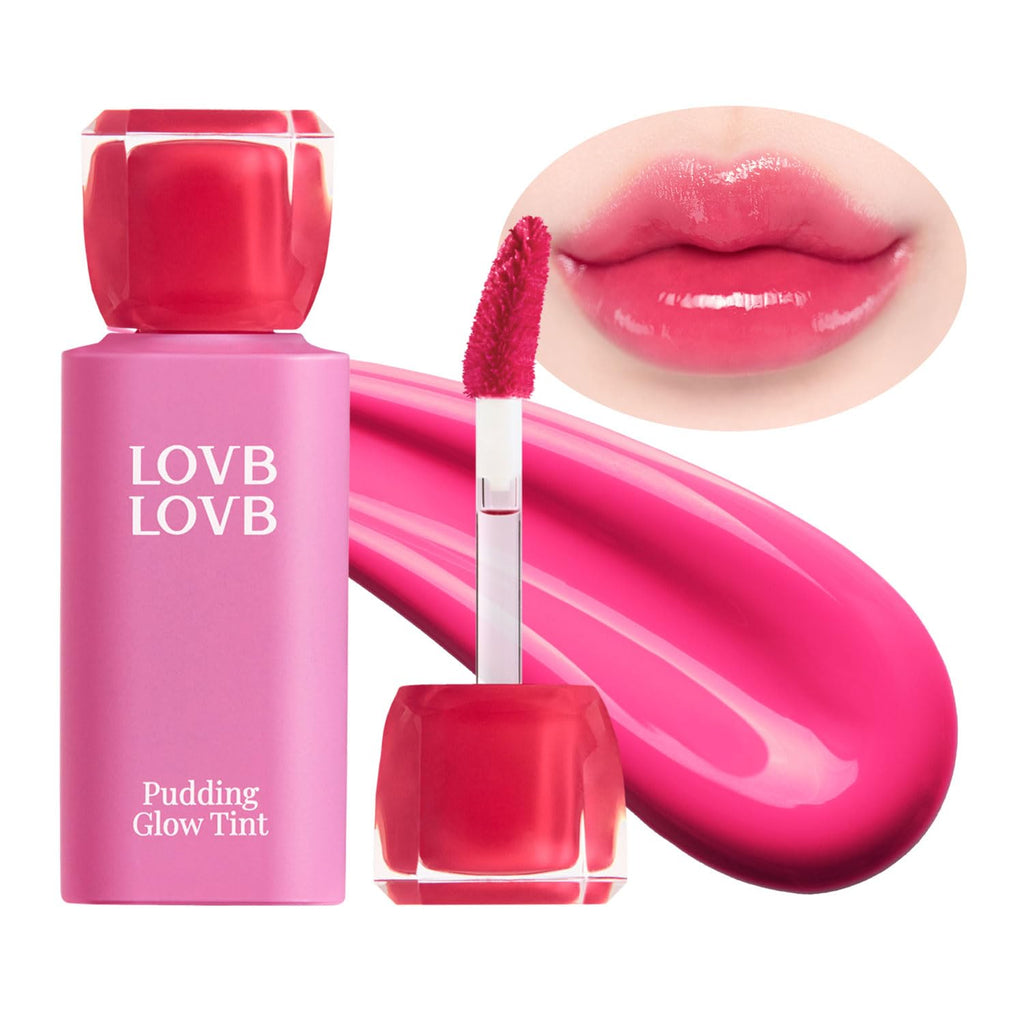 LOVB LOVB Pudding Glow Lip Tint | Long-Lasting Gloss-to-Stain in Candy Berry – Lightweight, Transfer-Proof Color
