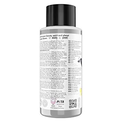Love Beauty And Planet Clarifying Shampoo Delightful Detox Charcoal & Bergamot – Vegan, Sulfate-Free & Cruelty-Free