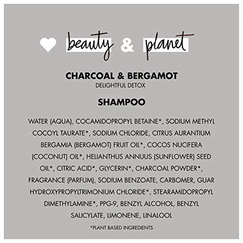 Love Beauty And Planet Clarifying Shampoo Delightful Detox Charcoal & Bergamot – Vegan, Sulfate-Free & Cruelty-Free