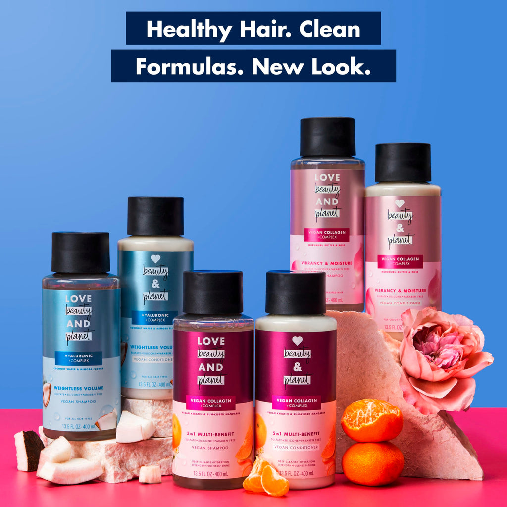 Love Beauty and Planet Weightless Volume Shampoo – Hyaluronic Acid, Coconut Water & Mimosa Flower