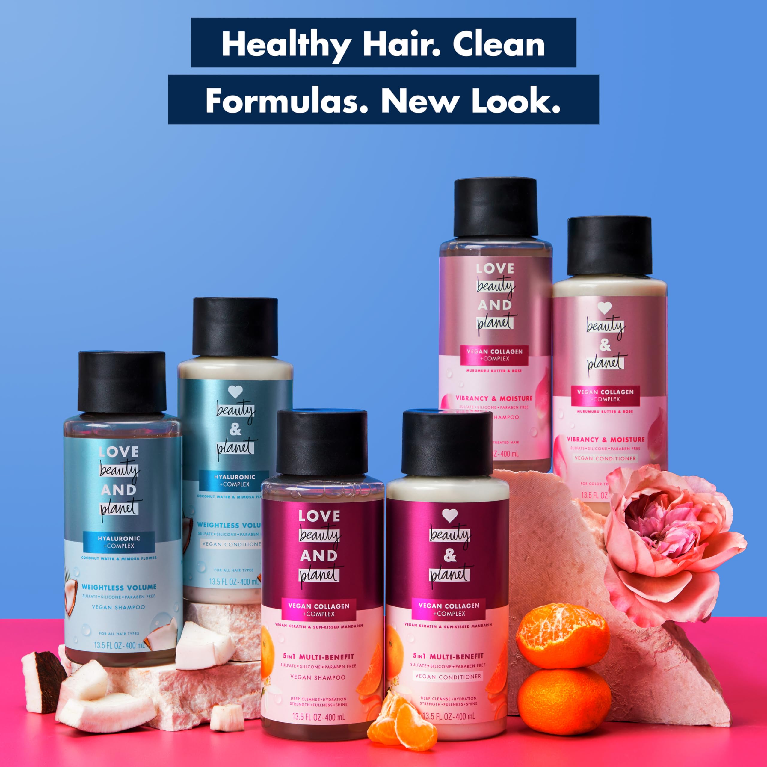 Love Beauty and Planet Weightless Volume Shampoo – Hyaluronic Acid, Coconut Water & Mimosa Flower