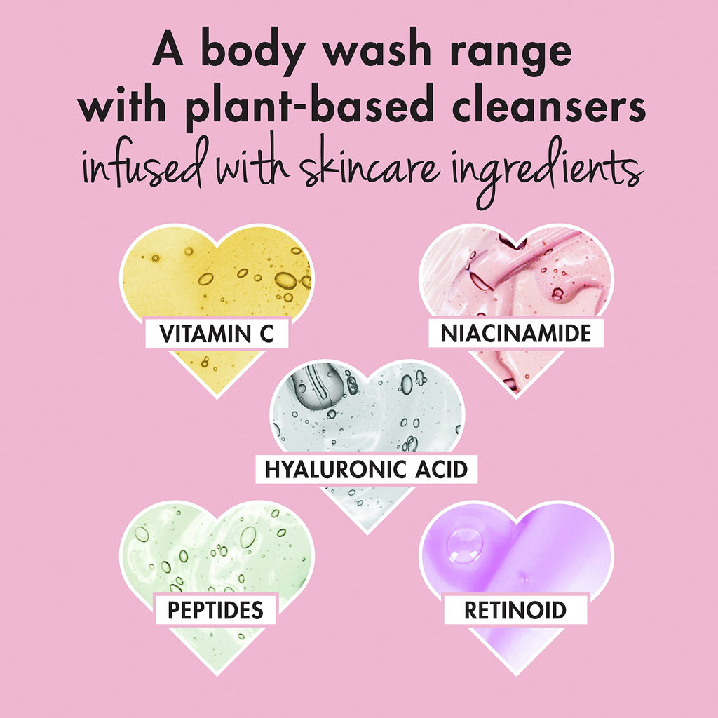 Love Beauty and Planet Kiwi & Peptides Plant-Based Body Wash – 20 fl oz | Biodegradable, Vegan, Sulfate-Free