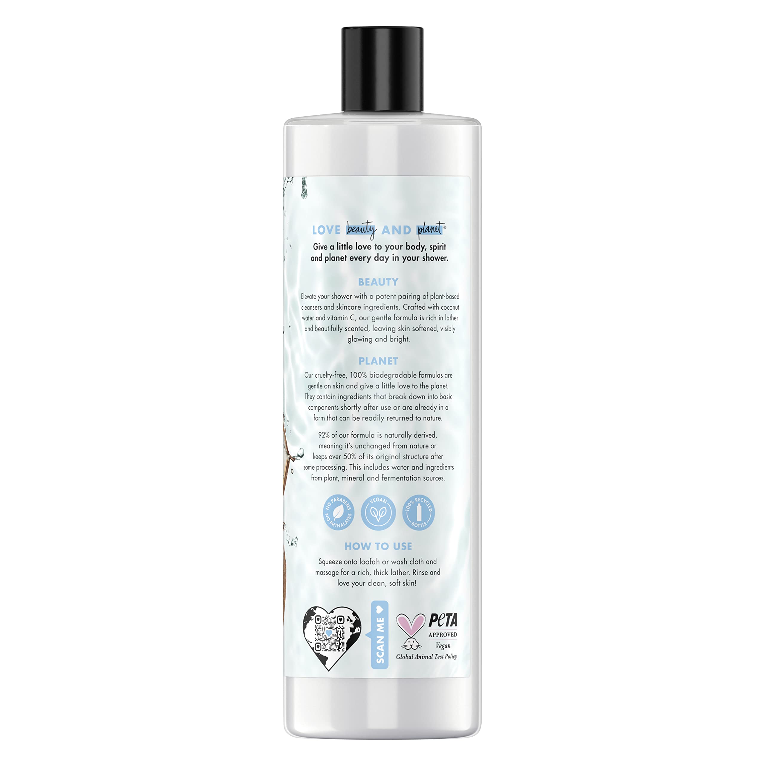 Love Beauty and Planet Plant Based Body Wash – Coconut Water & Vitamin C