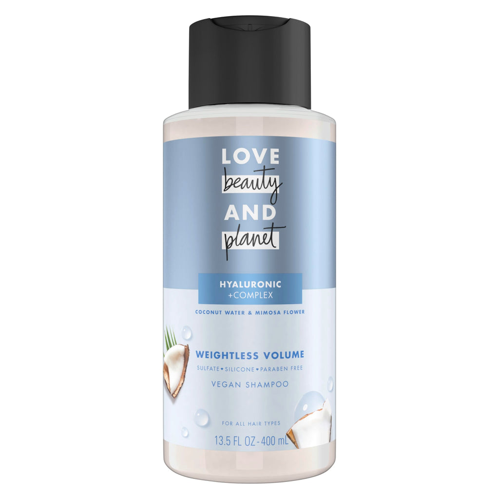 Love Beauty and Planet Weightless Volume Shampoo – Hyaluronic Acid, Coconut Water & Mimosa Flower