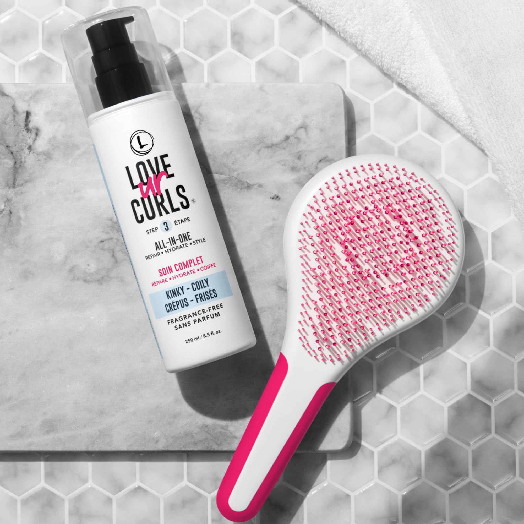 Love Ur Curls Fragrance-Free All-in-One Curl Cream Styler for Kinky Coily Hair, 250mL