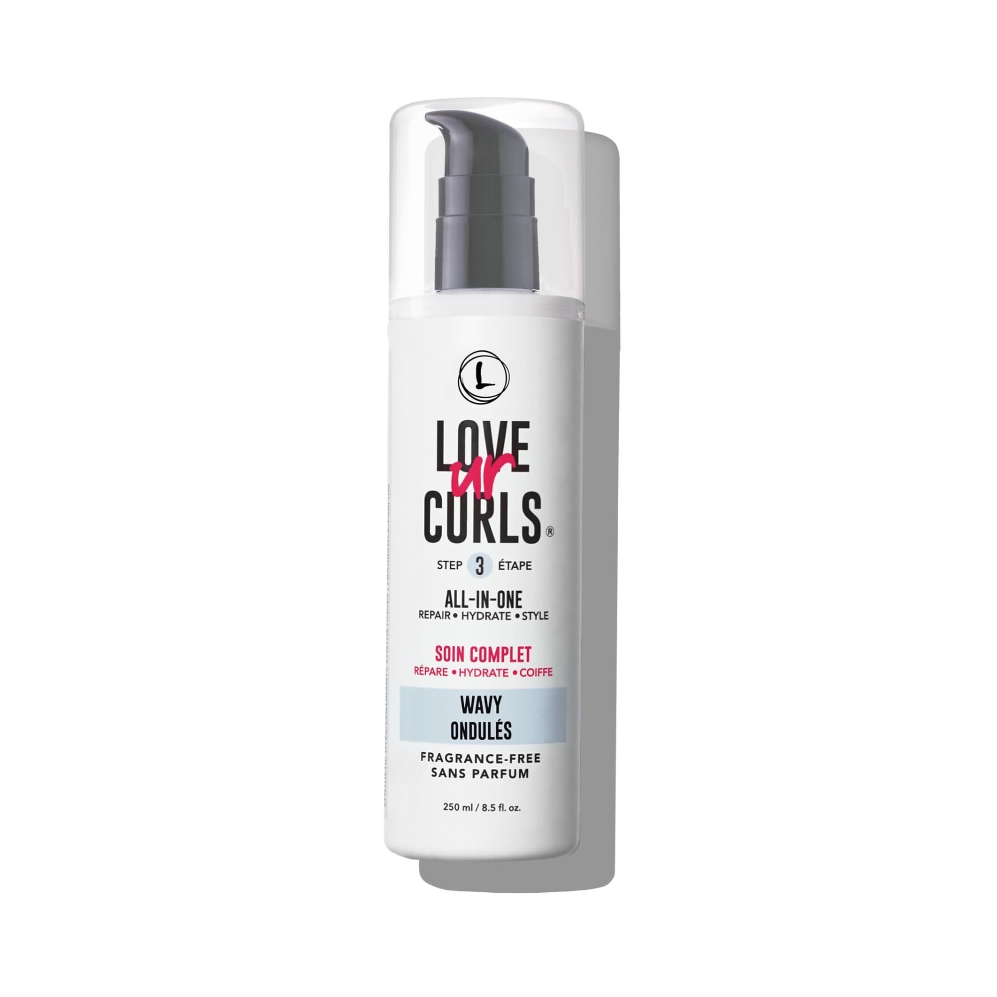 Love Ur Curls Fragrance-Free All-in-One Curl Styler for Wavy Hair – Define, Hydrate & Repair (250 mL)