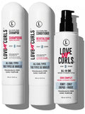 Love Ur Curls Fragrance-Free Shampoo & Conditioner Set with All-in-One Curl Styler for Kinky & Coily Hair