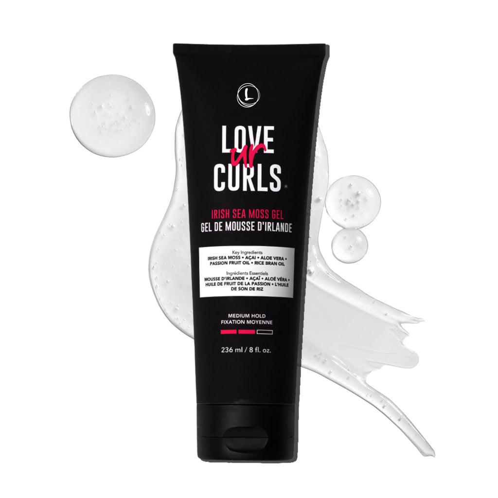 Love Ur Curls Irish Sea Moss Hair Gel — Medium Hold, Vegan & Cruelty-Free, 236mL