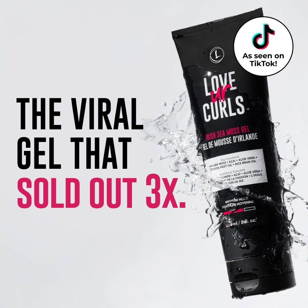 Love Ur Curls Irish Sea Moss Hair Gel — Medium Hold, Vegan & Cruelty-Free, 236mL