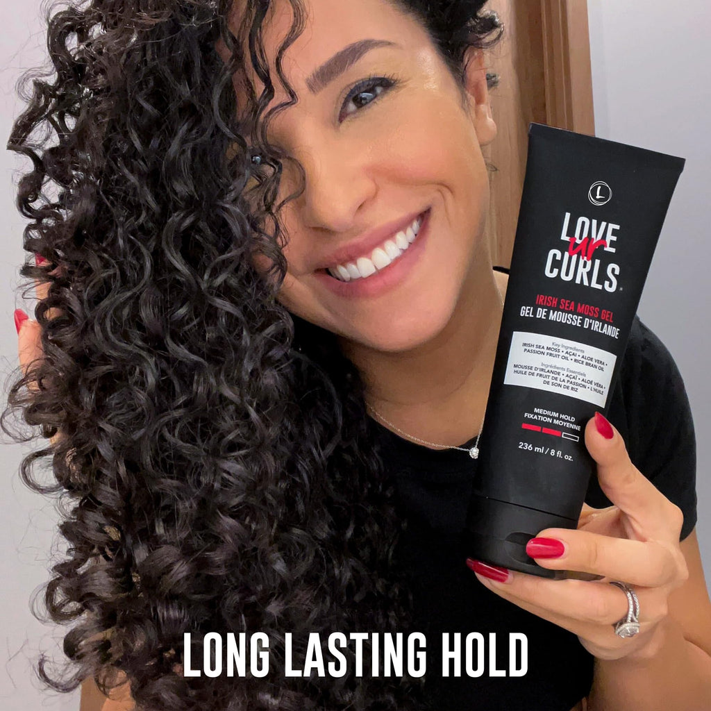 Love Ur Curls Irish Sea Moss Hair Gel — Medium Hold, Vegan & Cruelty-Free, 236mL