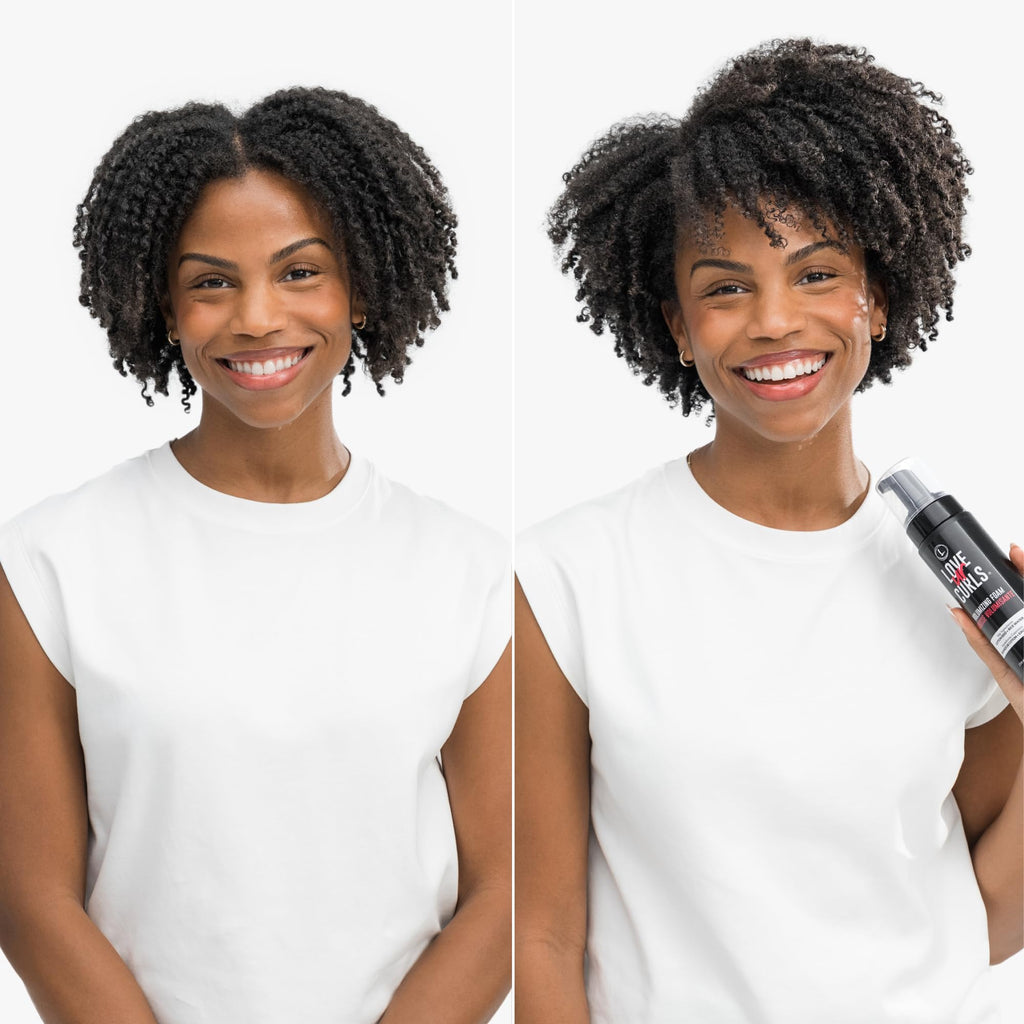 Love Ur Curls Volumizing Foam — Lightweight Mousse for Curly Hair, Volume & Definition, Frizz Control | Vegan, Silicone-Free, 7.3 oz