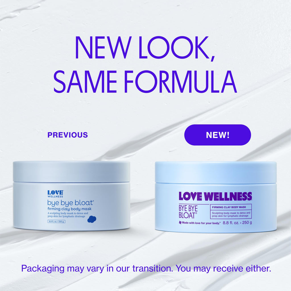 Love Wellness Bye Bye Bloat Firming Clay Body Mask – Lymphatic Hydration 250g