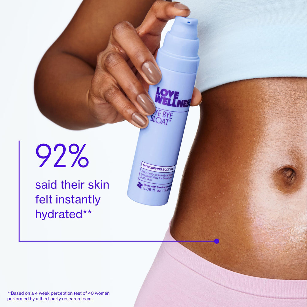 Love Wellness Bye Bye Bloat Detoxifying Body Oil – Hydrate & Depuff (100 mL)