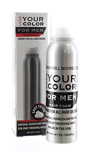 Love Your Color Hair Foam for Men — Gradual Gray Coverage, Ammonia-Free, 4.7 oz
