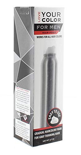Love Your Color Hair Foam for Men — Gradual Gray Coverage, Ammonia-Free, 4.7 oz