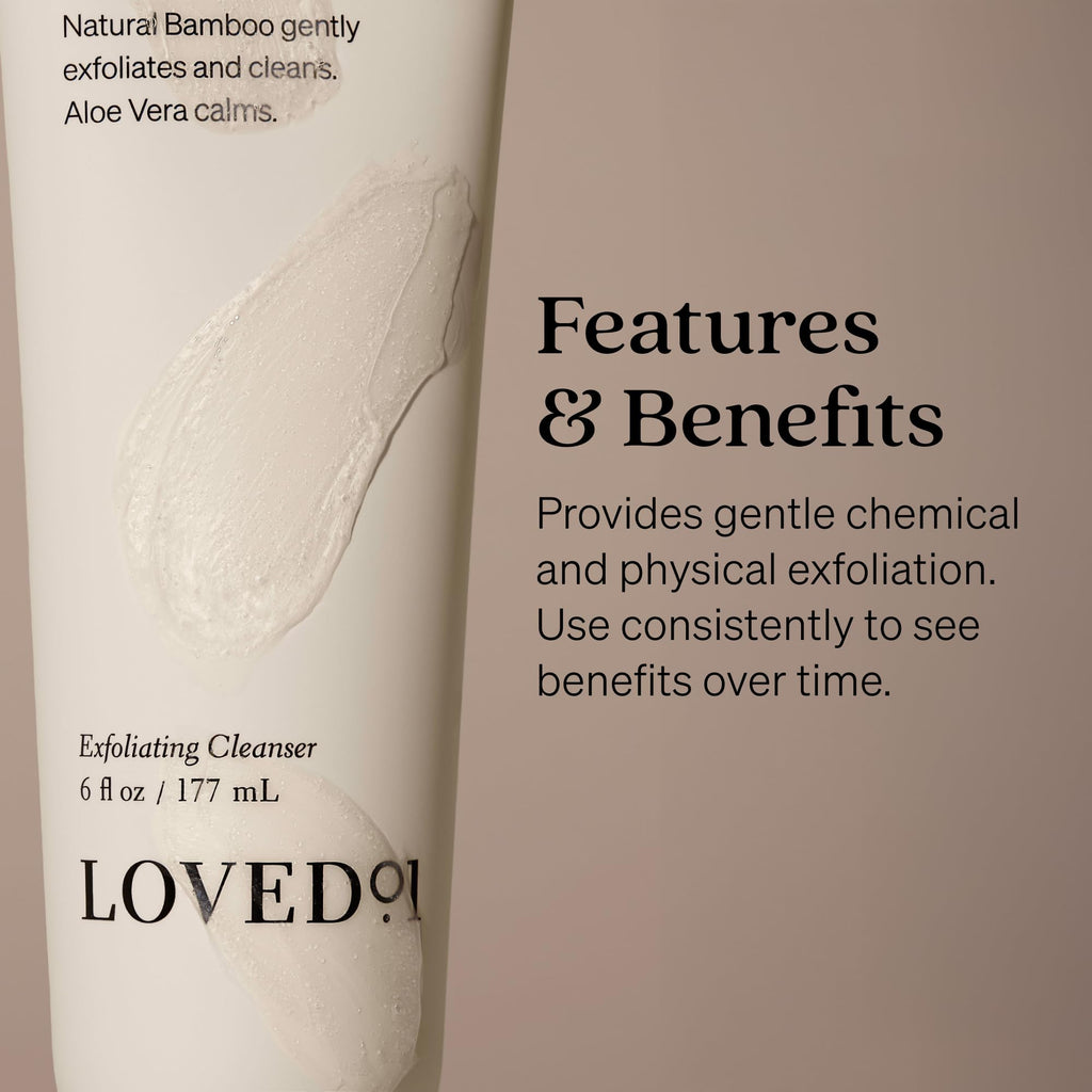 Loved01 Face & Body Exfoliating Cleanser – Mandelic Acid, Hydrating Wash, 2-Pack (6 oz) | John Legend Skincare