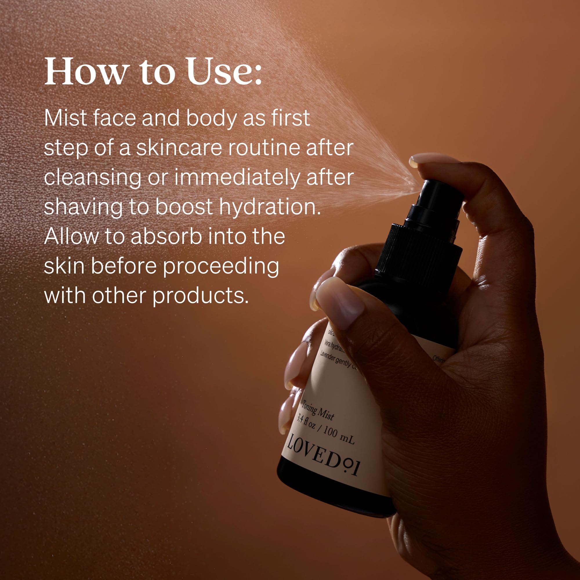 Loved01 Face & Body Toning Mist — John Legend Skincare, Alcohol-Free Hydrating Mist with Witch Hazel & Aloe Vera, 3.4 oz