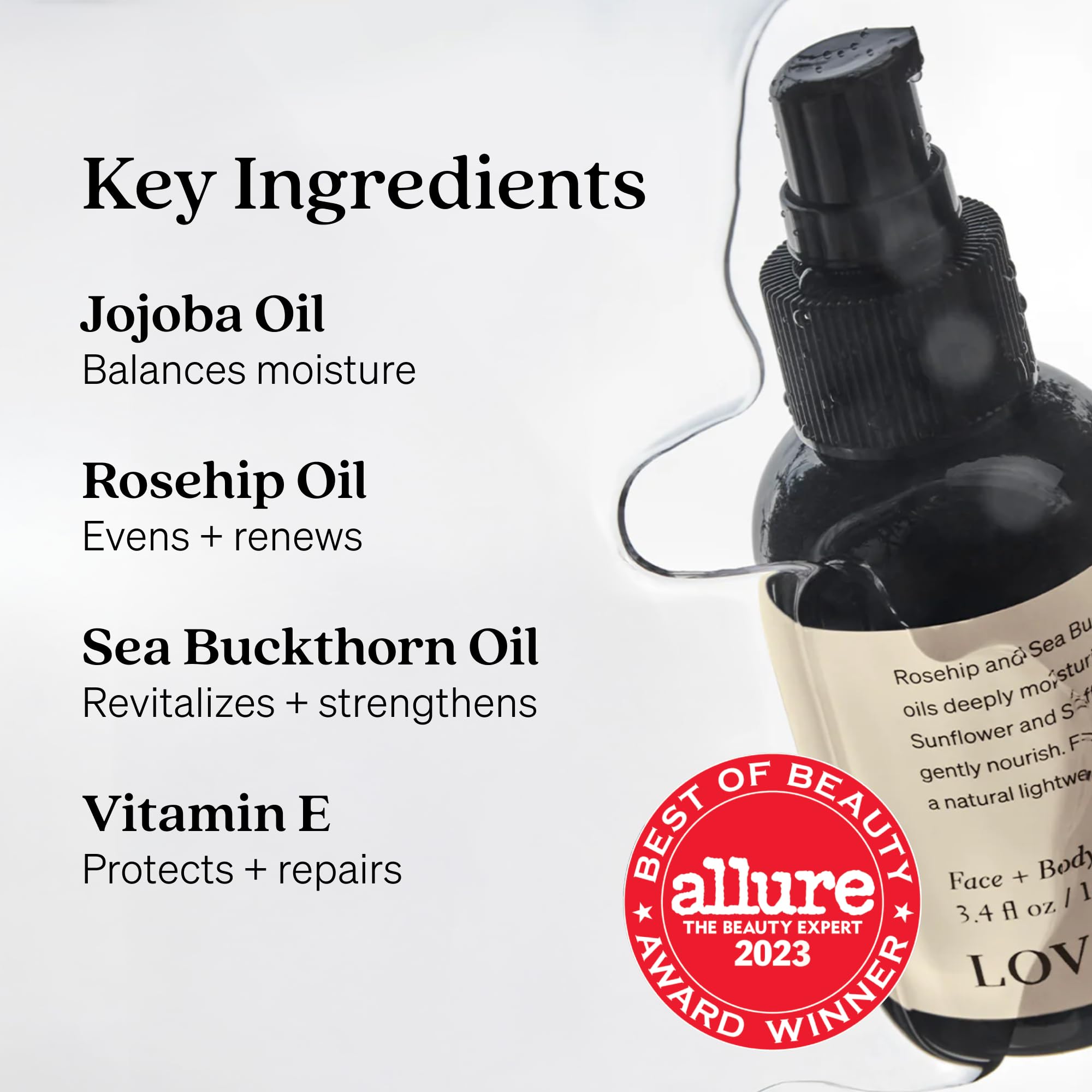 Loved01 Face & Body Oil – John Legend Skincare | Lightweight Hydration, Non-Greasy
