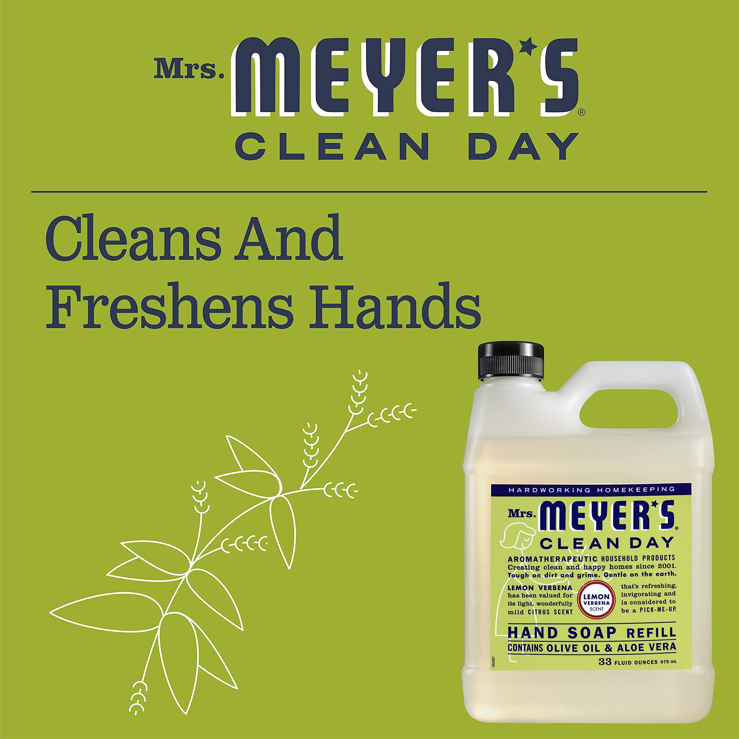 Lovely Annie Liquid Hand Soap Refill – Lemon Verbena, Cruelty-Free & Biodegradable 33oz (Pack of 2)