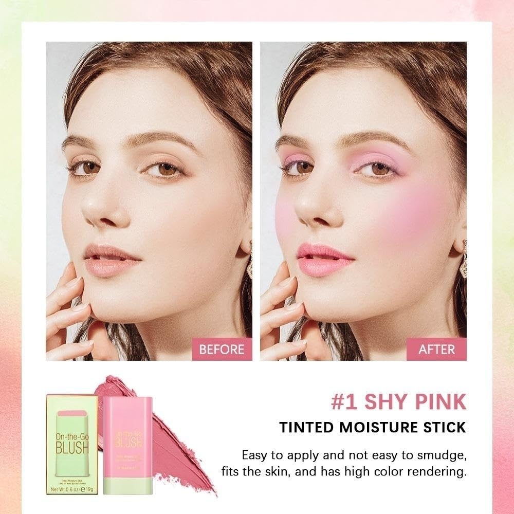 Lovelycat On-the-Go Makeup Blush Stick – Pink, Creamy, Long-Lasting, Waterproof