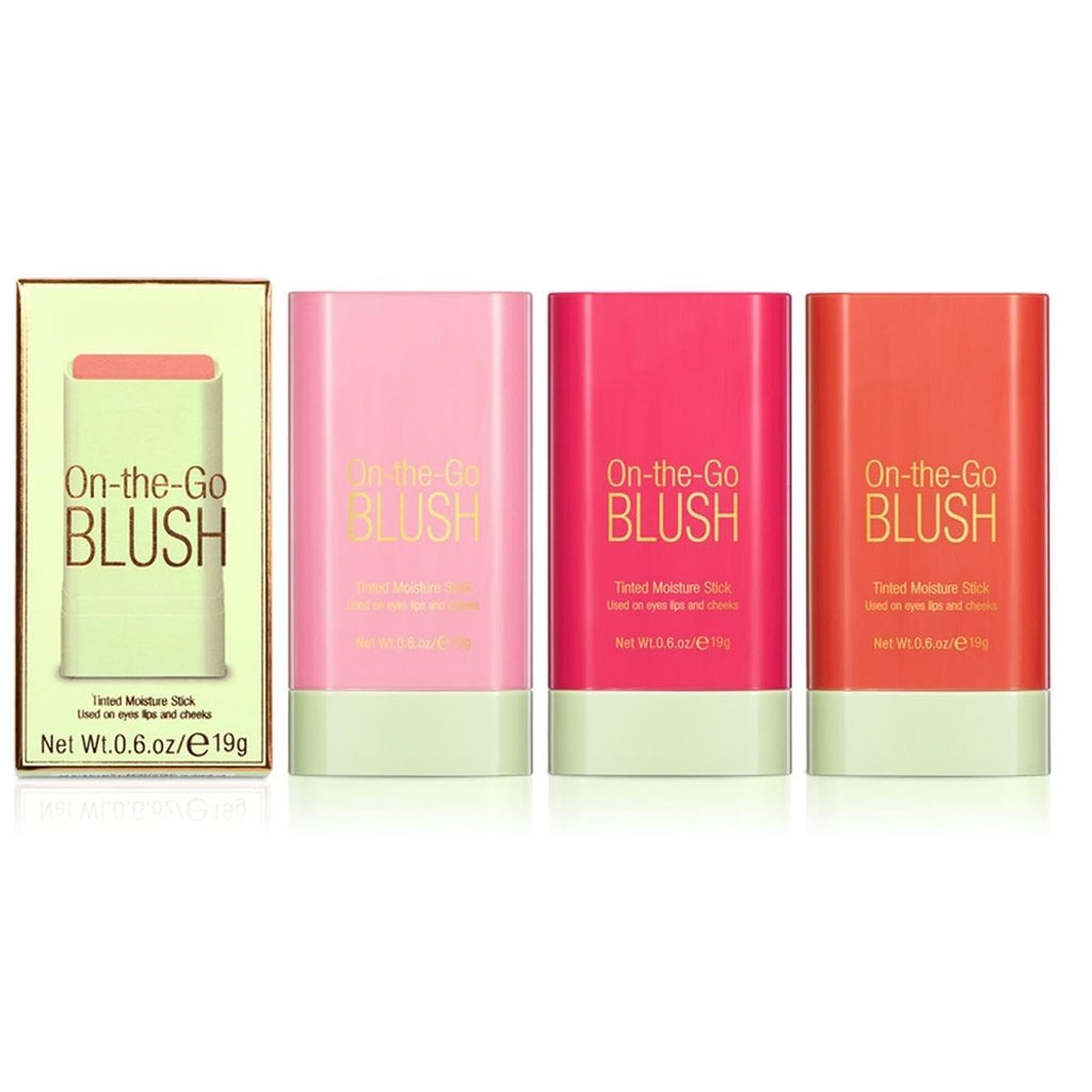Lovelycat On-the-Go Makeup Blush Stick Set – Creamy, Long-Lasting Natural Nude for All Skin (3PC)