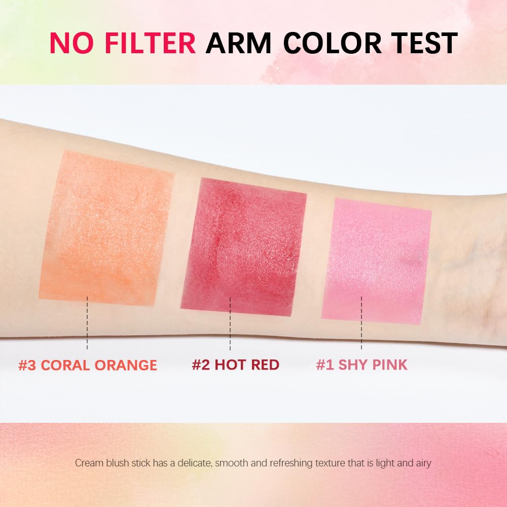 Lovelycat On-the-Go Makeup Blush Stick Set – Creamy, Long-Lasting Natural Nude for All Skin (3PC)