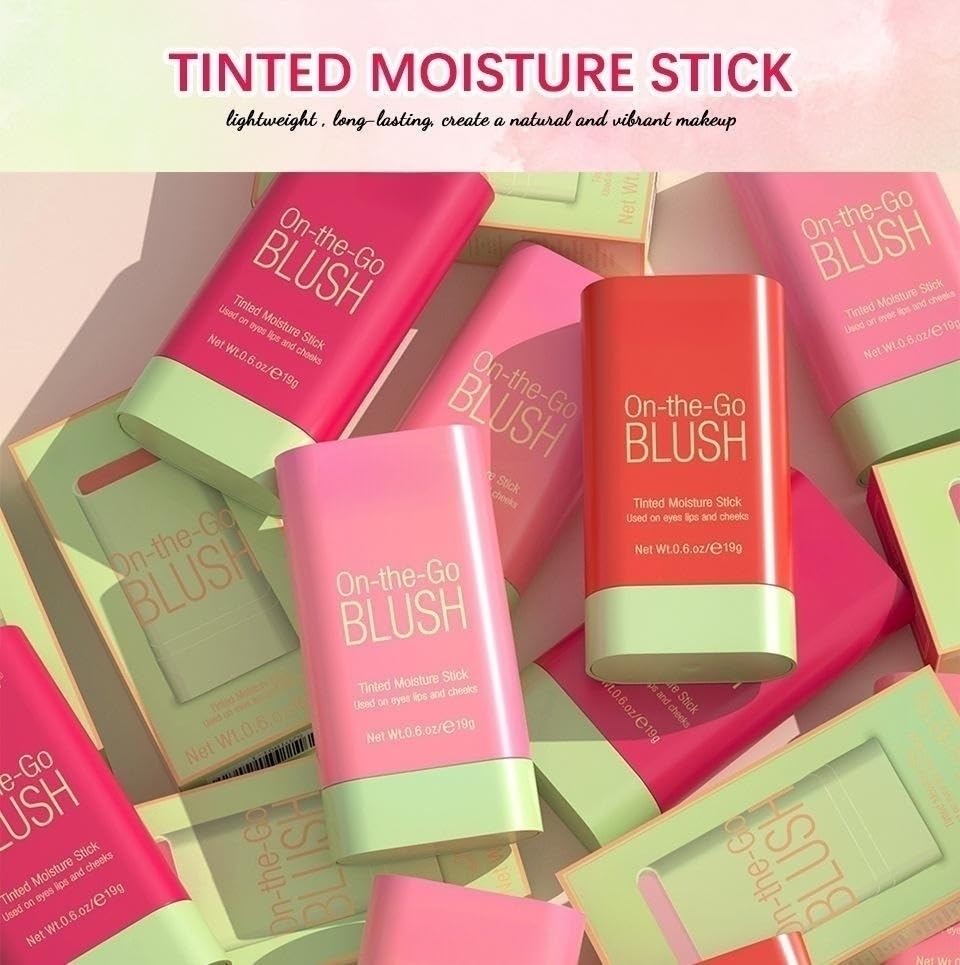 Lovelycat On-the-Go Makeup Blush Stick Set – Creamy, Long-Lasting Natural Nude for All Skin (3PC)