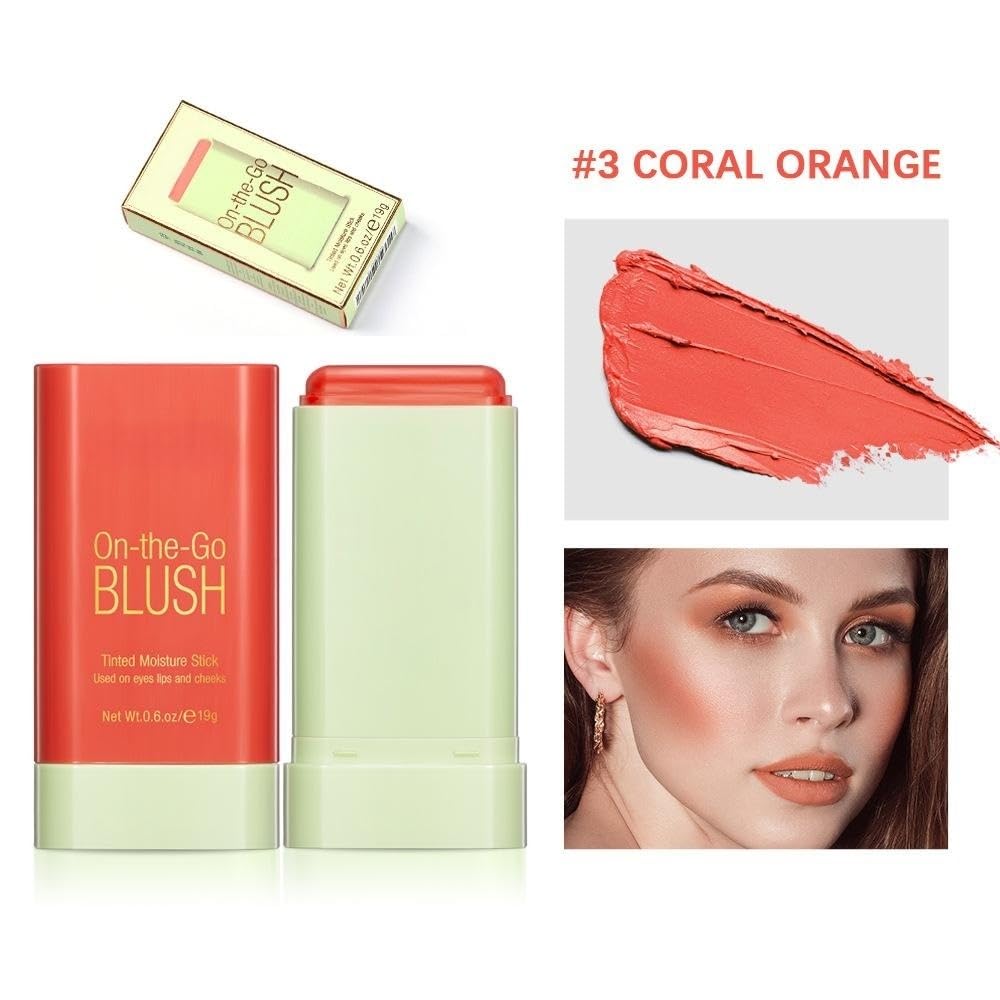 Lovelycat On-the-Go Blush Stick Orange – Creamy, Long-Lasting Tinted Moisture for All Skin