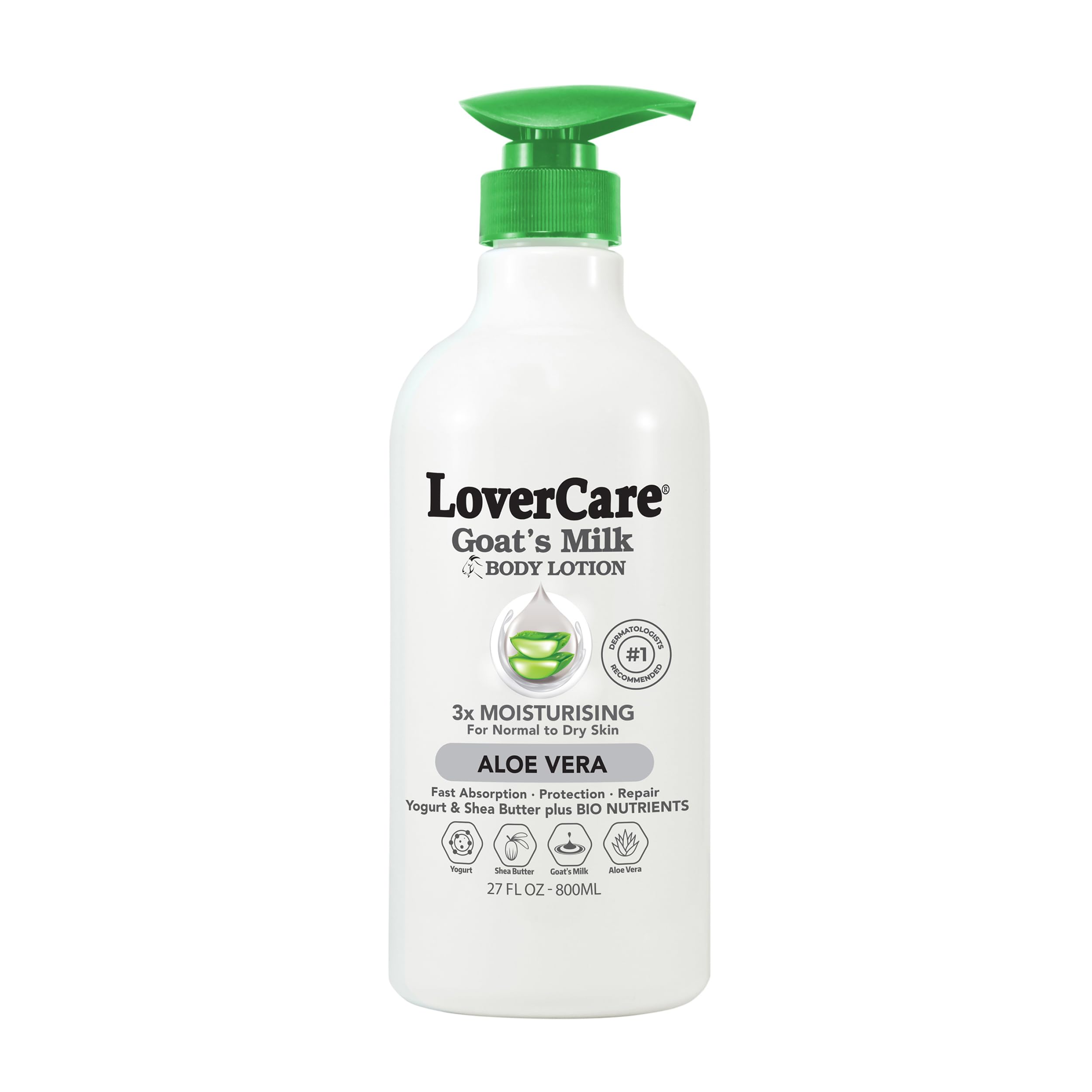 Lover's Care Goat Milk Body Lotion with Aloe Vera for Dry Skin - 800 ml / 27.05 oz | Deep Moisture & BIO Nutrients