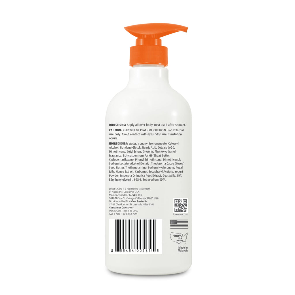 Lovercare Goat Milk Body Lotion with Royal Jelly & Honey – 27.05 oz (800 ml)