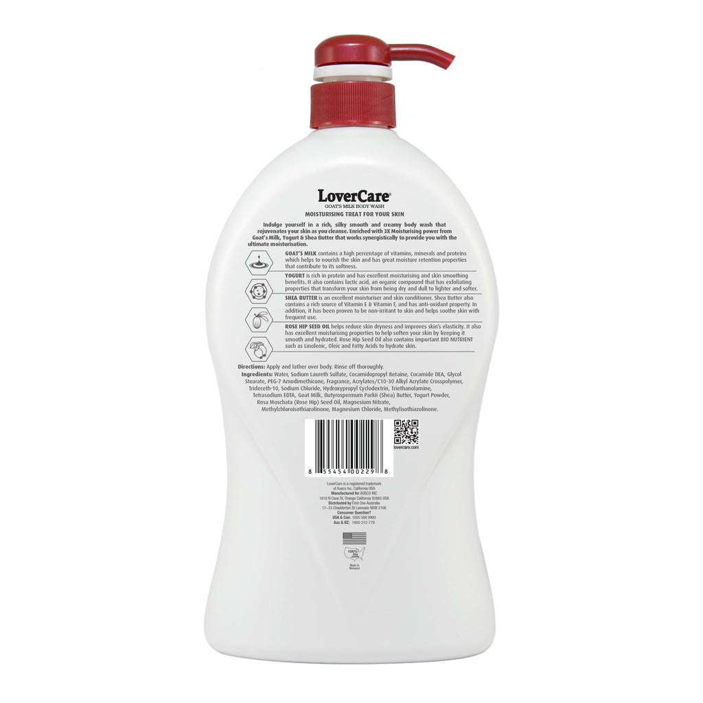 Lover's Care Goat Milk Body Wash with Rose Hip Seed Oil – 40.7 oz