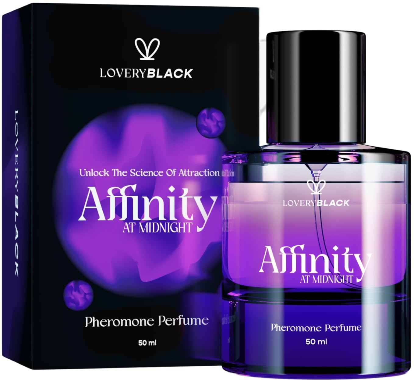 LOVERY Affinity at Midnight Pheromone Perfume - Unisex Attraction and Confidence