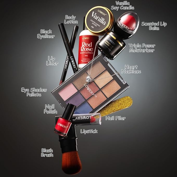 Lovery Birthday Gifts for Her — Beauty Treasures 12 Day Makeup Gift Set