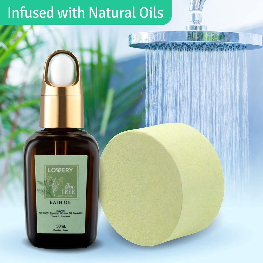 Lovery Tea Tree Bath Set – Luxury 15-Piece Spa Gift Basket with Calming Mint Fragrance