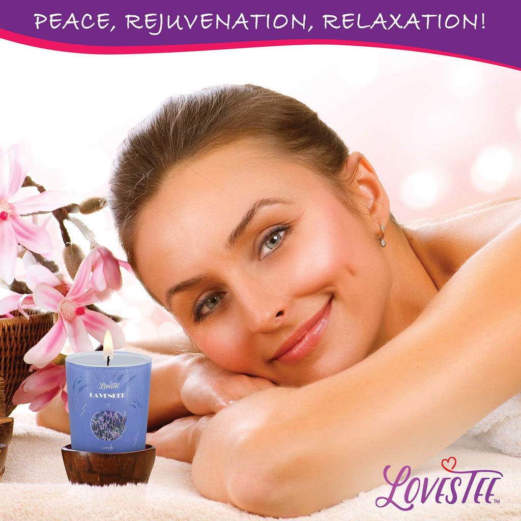 LOVESTEE Lavender Spa Gift Set – Christmas Bath & Body Kit with Candle