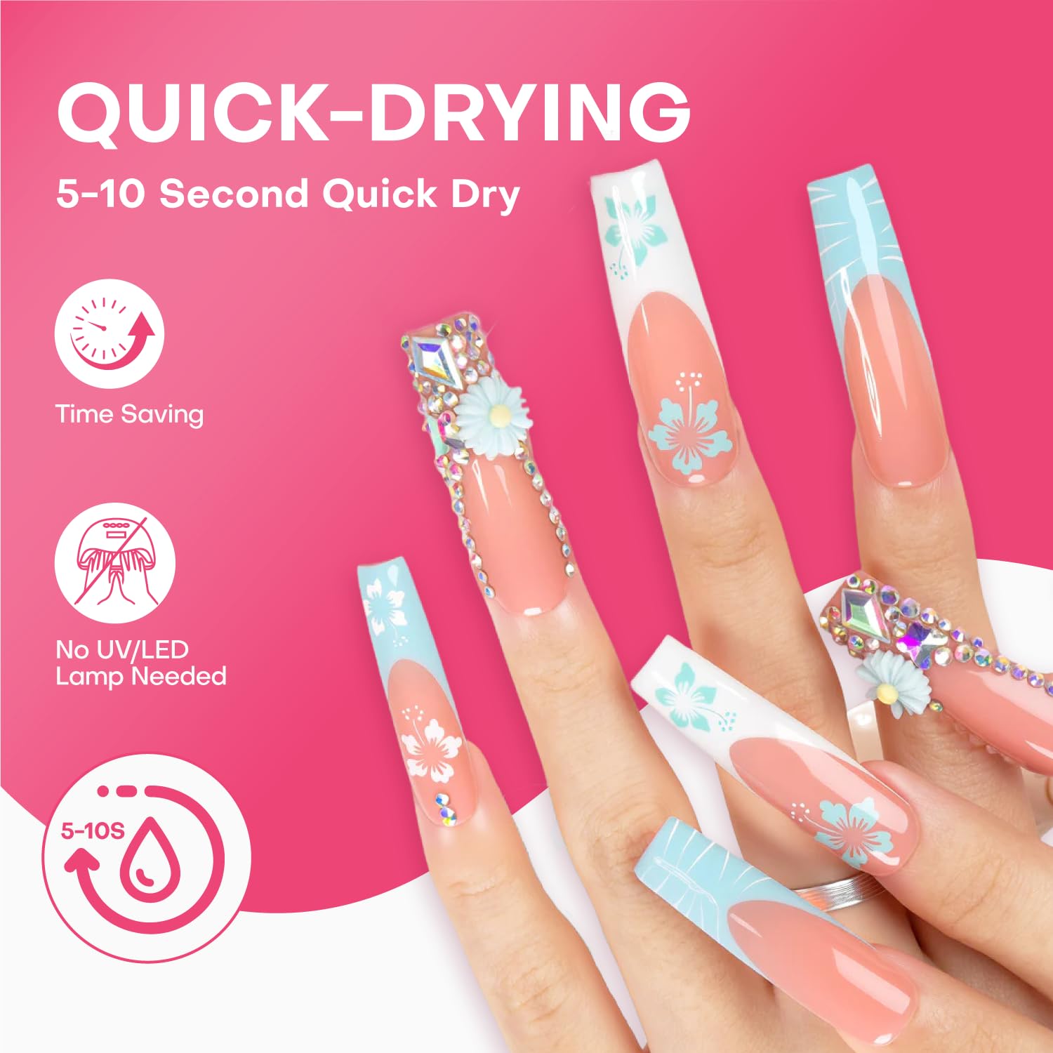 Lovful Extra Strong Brush-On Nail Glue for Press-Ons | Quick-Dry, Long-Lasting (7g)