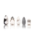 LOVFUL Houndstooth Press-On Nails – Full-Covered Crystals, Reusable Almond Regular 1.0 in