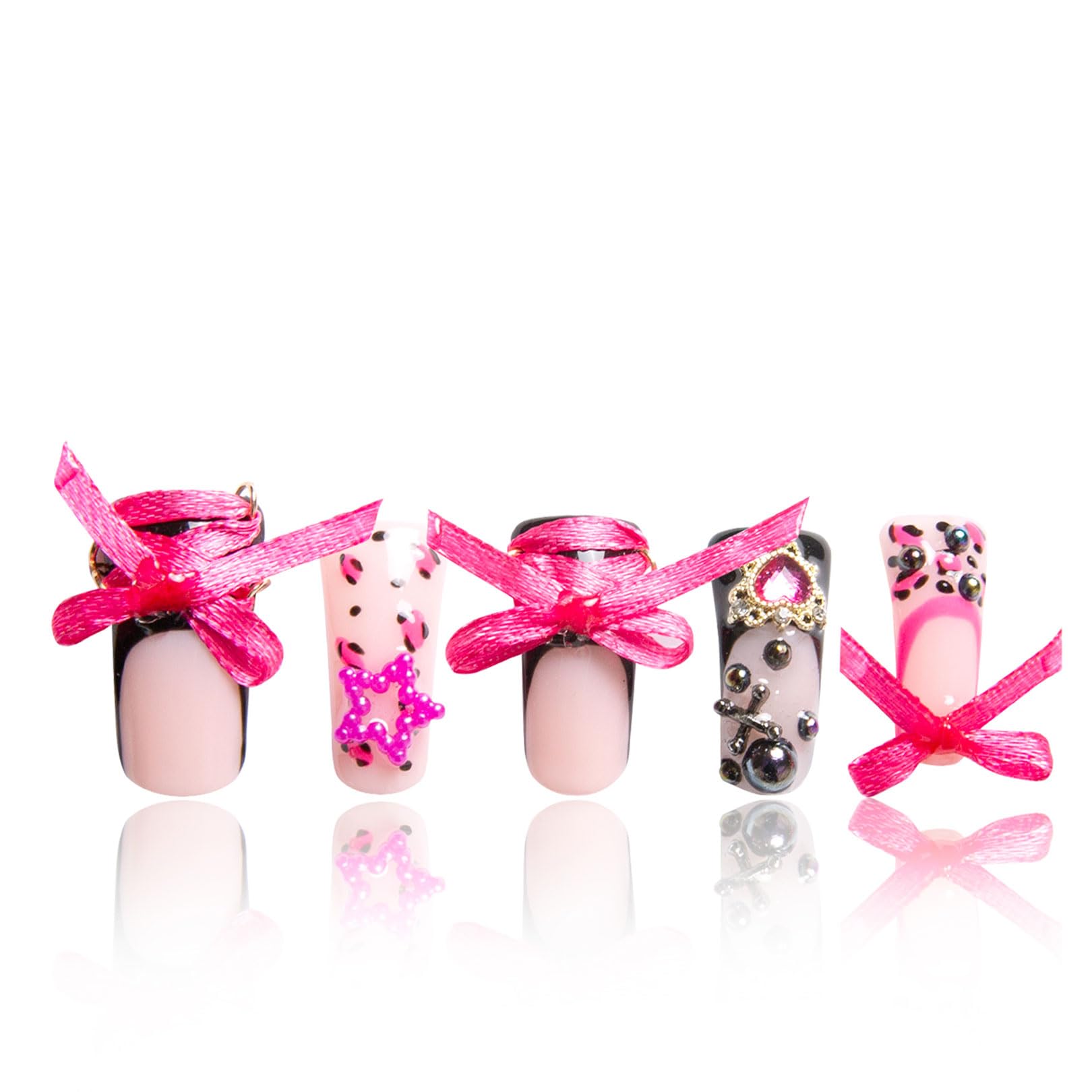 LOVFUL The Sweet Guardian Press On Nails – Full-Cover Crystal, Reusable | Duck Classic 1.3 in