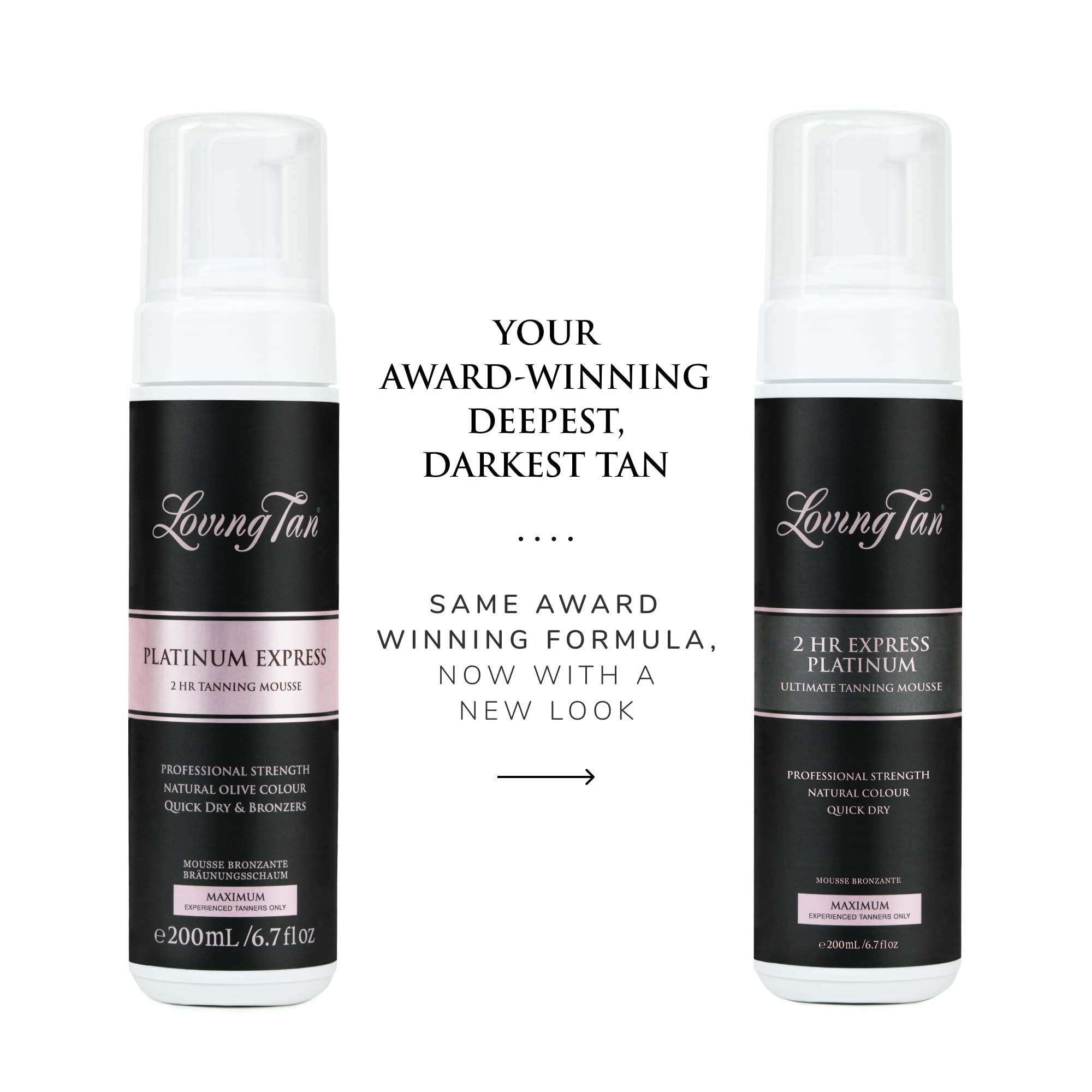 Loving Tan Platinum 2 HR Express Self Tanning Mousse – Darkest Shade Yet, Streak-Free