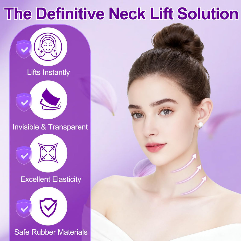 Loxbcin Neck Tape Lifting Invisible – 40+4 Strips for Neck & Face Contouring